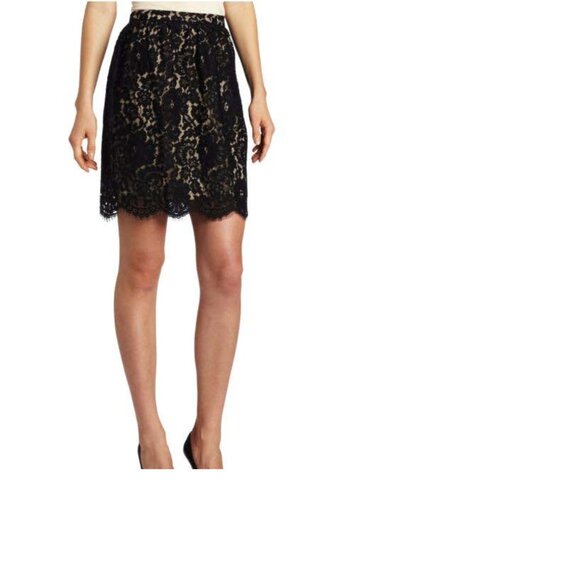Robert Rodriguez Black Lace Skirt - Size 6 - Picture 2 of 6